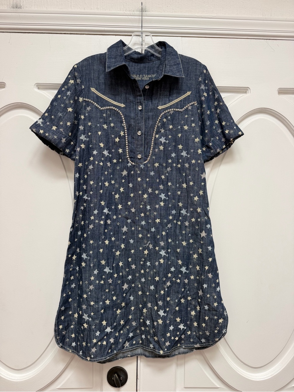 Double D Ranch Navy Blue Star Print Dress S